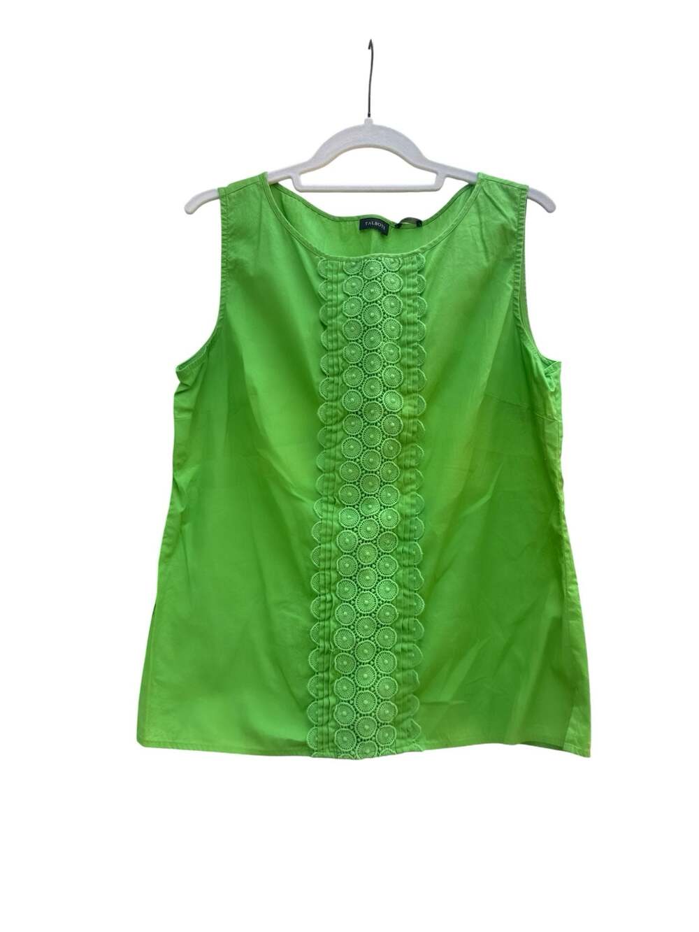 Talbots Sleeveless Embroidered Panel Tank Top